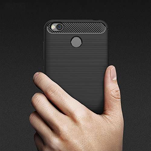 JGD PRODUCTS for Redmi Mi 4 Carbon Fiber Armor Drop Tested Shock Proof TPU Back Case Cover 5