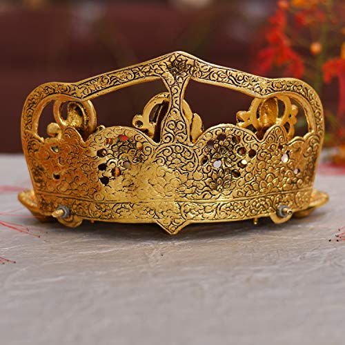 Collectible India Laxmi Ganesh Saraswati Idol Diya Oil Lamp Deepak - Metal Lakshmi Ganesha Showpiece Statue - Traditional Diya for Diwali Puja - Diwali Home Decoration Items Gifts (1) (1) 4