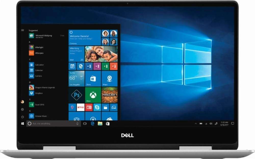 Dell 2019 Inspiron 7000 13.3" FHD Touchscreen 2-in-1 Laptop, Intel Quad Core i5-8265U Upto 3.9GHz, 8GB DDR4 RAM, 256GB SSD, Backlit Keyboard, Fingerprint Reader, USB-C, HDMI, Windows 10 3