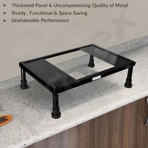 Plantex Microwave Oven Stand/Oven Stand/Microwave Stand for Kitchen Platform/OTG Rack/Kitchen Storage Shelf - (Black) - Metal 5