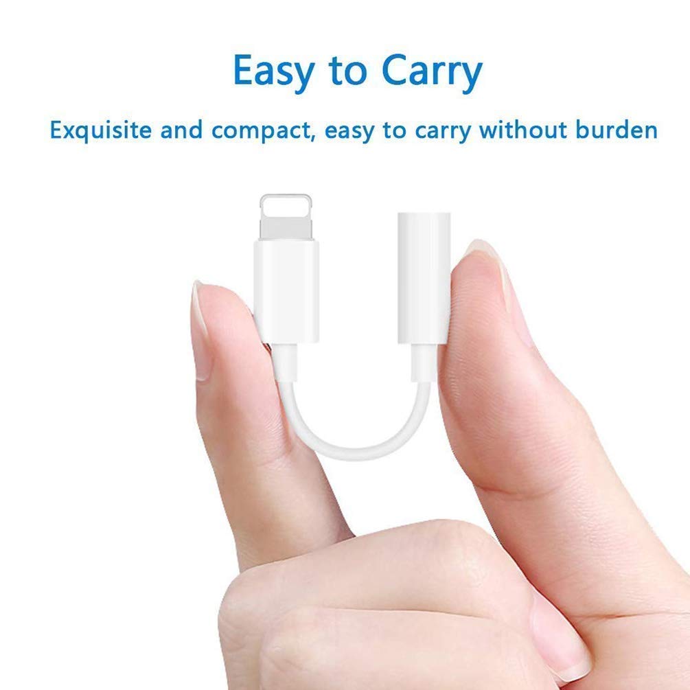 DUETMI AUX Adapter 3.5mm Jack Earphone Headphones Mic Jack Stereo Convertor Bluetooth Connectivity Audio Adapter for iPhone 11, X/XS/XS MAX/XR/8/ 8Plus/7/7Plus/6/6Plus All iOS Device 4