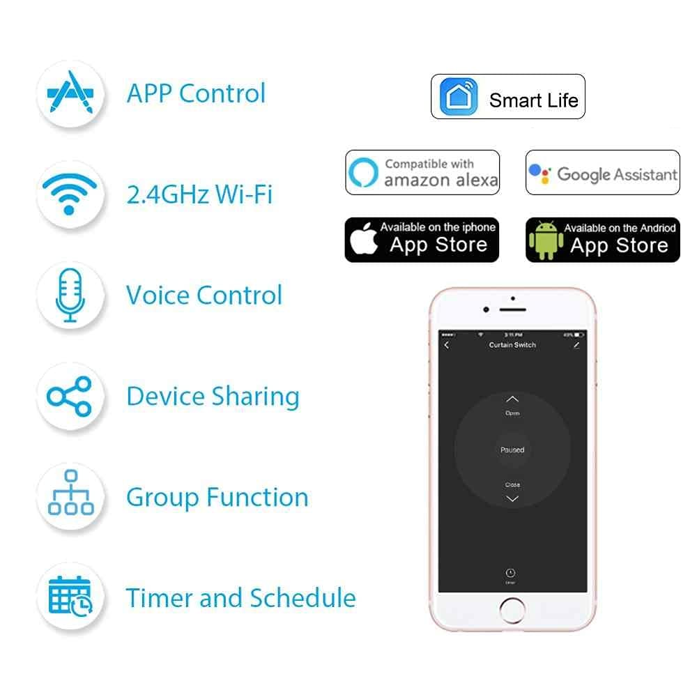 TEQOOZ® 4 Modular WiFi Smart Switch Board (Black): 4 Switch + 1 Socket | Smart Life App Control I Compatible with Alexa, Google, Siri | Glass Finish 3