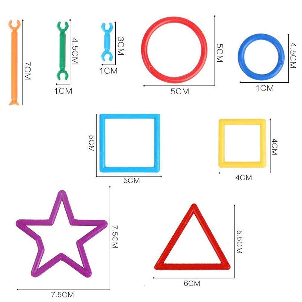 MKY® Smart Stick Building Blocks Toys - Smart Stick with Different Shapes Block Game for 3-8 Years Old Kids Boys & Girls,Multi Color,200 Piece,Multicolor (Kids Building Block Toy) 6