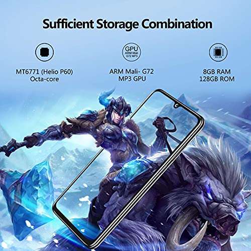 CUBOT Unlocked Cell Phones(8GB/128GB), Note 20 Pro Smartphones, 6.5" HD+ Display, Quad Camera, 4200mAh Battery, Android 10, Dual SIM 4G Budget Phone, US Version, Black 4