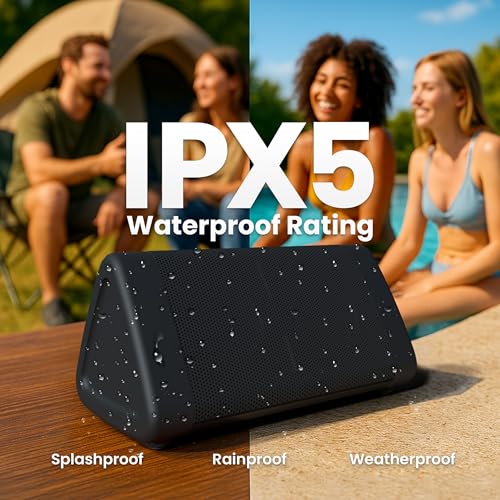 OontZ Angle 3 Portable Bluetooth 5.4 Speaker | 12W Sound, 24-Hr Battery, 100Ft Wireless Range, IPX5 Water-Resistant, Budget-Friendly for Travel, Outdoor & Home (Black) 3