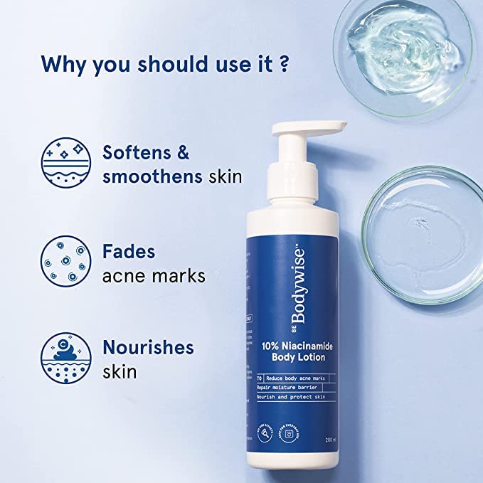 Be Bodywise 5% Lactic Acid Body Lotion & 10% Niacinamide Body Lotion | With 5% Lactic Acid, 10% Niacinamide, & Aloe Vera Extract | For Brighter & Glowing Skin | 400 mL (Pack of 2) 4