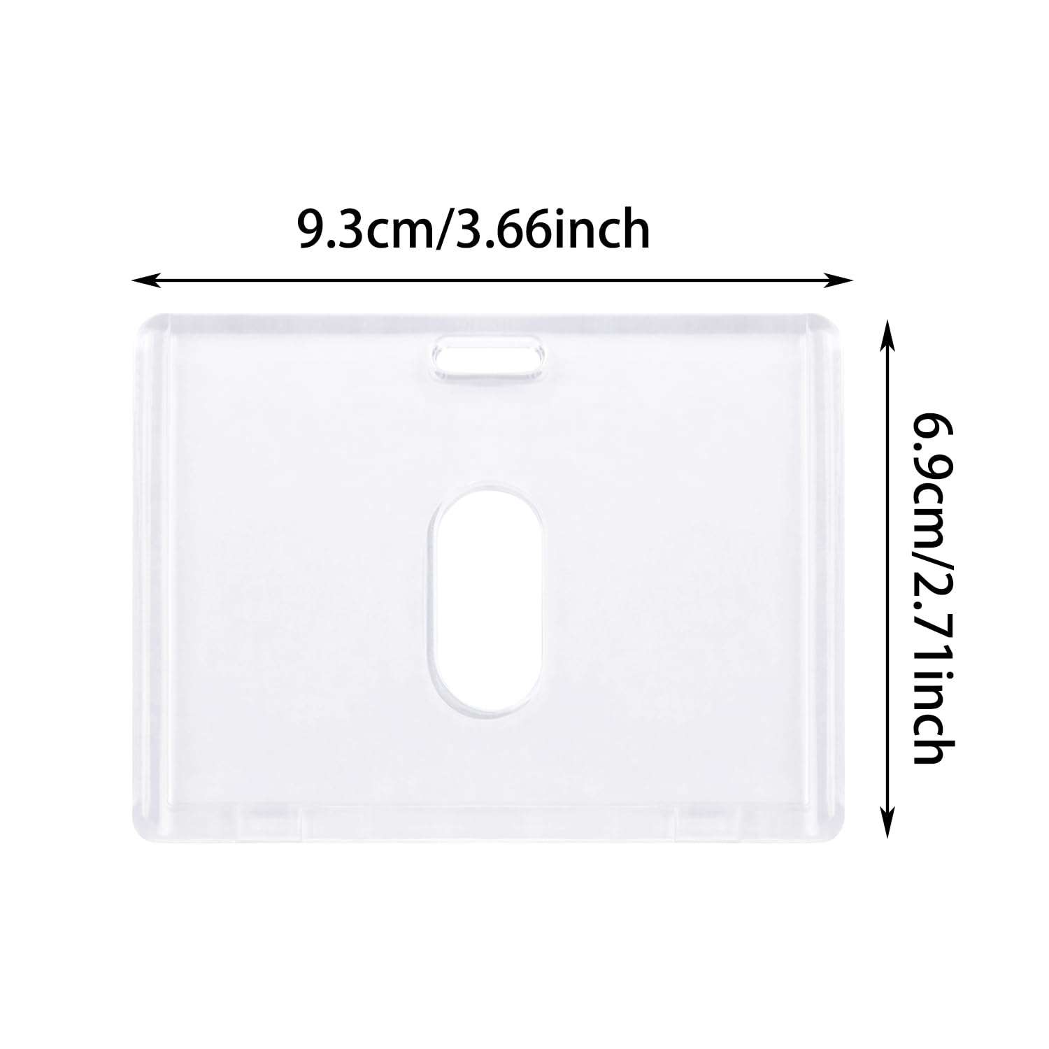 ONLYKXY 15pcs Acrylic Card Sleeve Clear Hard Plastic Top Loader Card Badge Protector Case Holder for Credit ID Bank Bus Student Worker's Trading Card Cover (Horizontal) 3