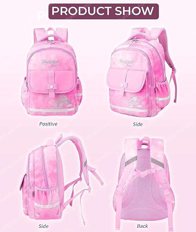 EXOMOON Unicorn Backpack for Children - School Bag for Student, School and College Bags, Lightweight Large Capacity Bag for Boys and Girls, Travel Bag, Picnic Bag 5