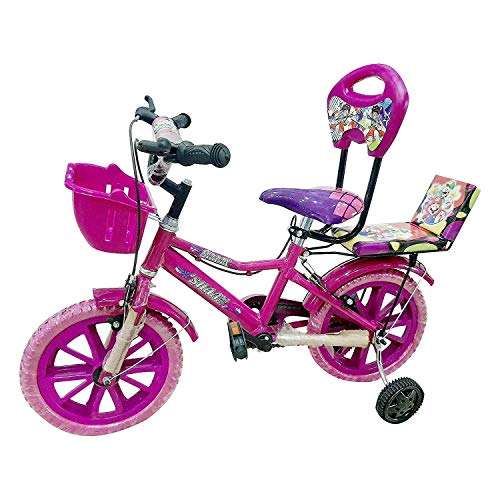 Global Bikes Boy's and Girl's Tube-Less Princess 16T BMX Bicycle with Back Support (5 to 8 Years, Pink) 3