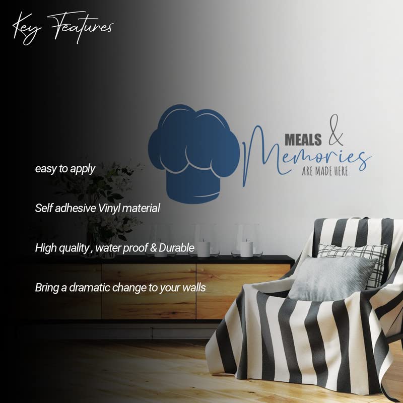 Kotart - Blue HD Printed Vinyl Wall Decals / Stickers for Kitchen Restaurant and Café Decor 5