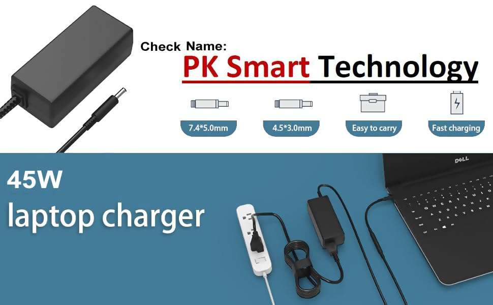 ULTRAZONE Laptop Adapter/Charger Compatible for DELL Inspiron 15 5000 (5580) (Output: 45W)- (Rating: 19.5V 2.31A) - (Pin Size : 4.5mm x 3.0mm) 6