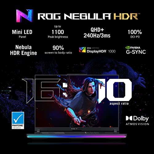 ASUS ROG Strix SCAR 16 (2023), Intel Core i9 13th Gen, 16" (40.64 cm) Mini-LED QHD+ 240Hz/3ms, 12GB RTX 4080, Gaming Laptop (32GB/1TB SSD/Win 11/Office 2021/90WHr Battery/Black/2.5 Kg), G634JZ-NM057WS 4