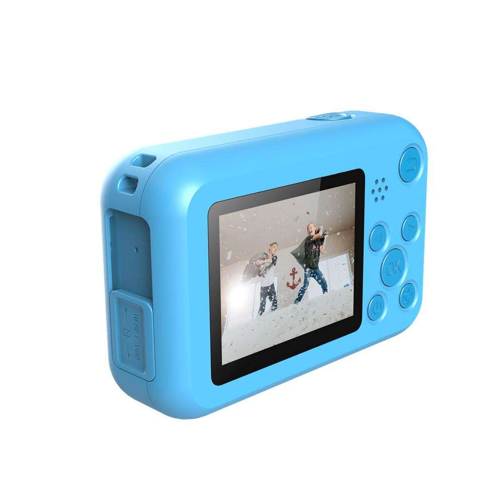 Powerpak Sjcam Funcam 2" LCD Hd Digital Action Camera Cartoon Print with in-Built Games for Children & Adult Kids (Funcam Lion), Multi 4