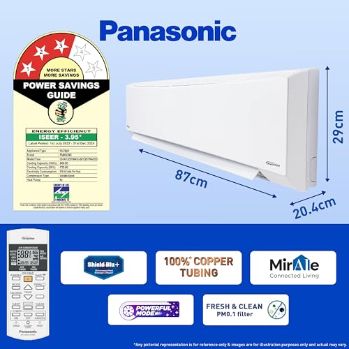 Panasonic 1 Ton 3 Star Wi-Fi Inverter Smart Split AC (Copper Condenser, 7 in 1 Convertible with True AI Mode, PM 0.1 Air Purification Filter, CS/CU-SU12ZKYWA, 2024 Model, White) 4