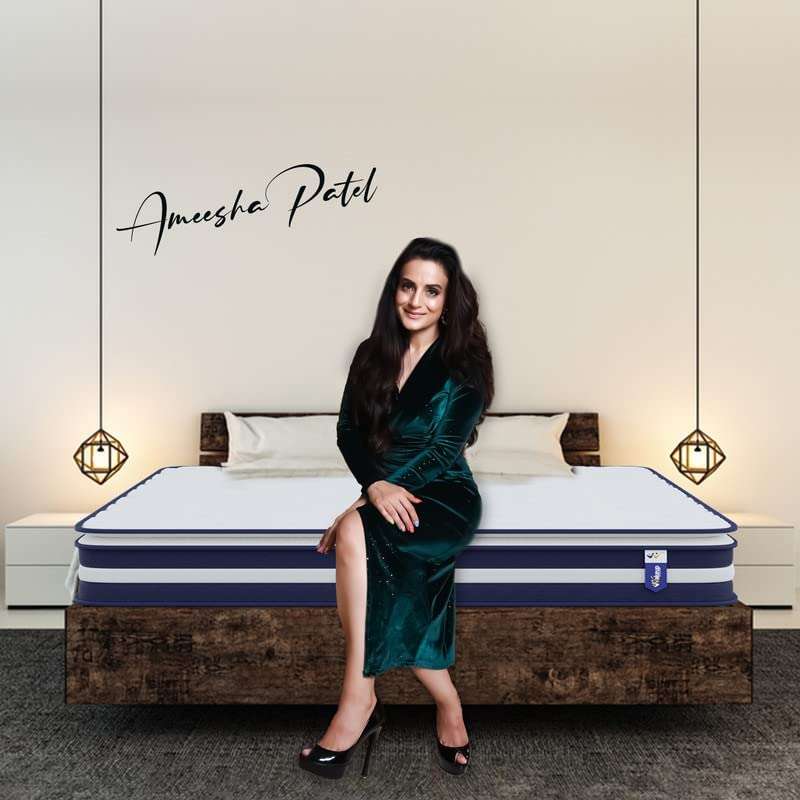 Wakeup Smart Tech Pillow Top Hybrid 8-inch Orthopedic Memory Foam and Pocket Spring Mattress (72x72x8 inch),King Size 2