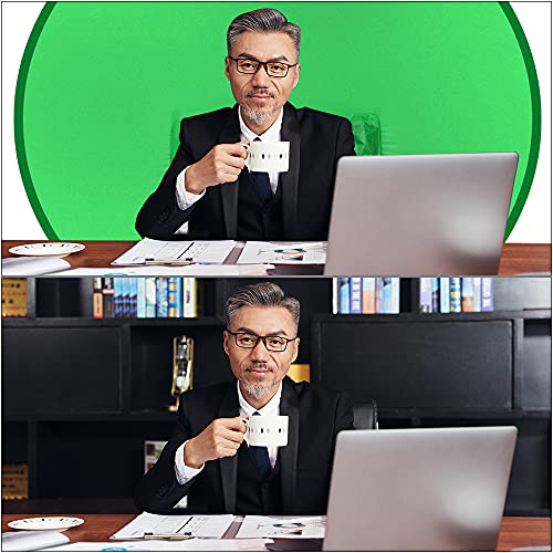 VONOV Green Screen Webcam Background - 56" Square - Video Conferencing - Zoom Background - Chroma Key - Manual Focus - 720p HD 6