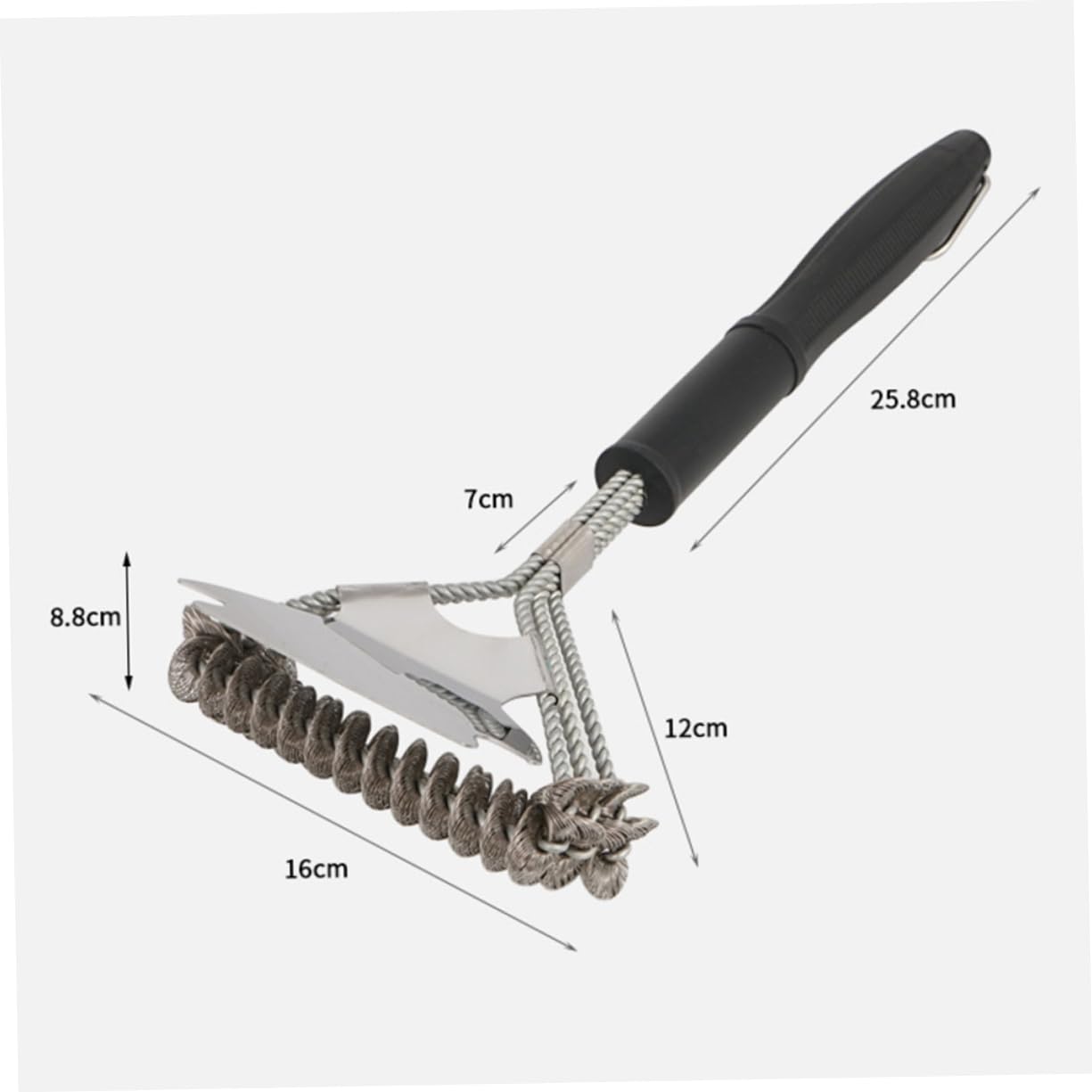 KESYOO 1pc Grill Brush Grill Steam Cleaner Brush Heavy Grill Scrubber for Outdoor Grill Cleaning Kit Accessories Tools Steel Grill Rack Cleaner Bristle Grilling Grill Cleaner 430 Spatula 3