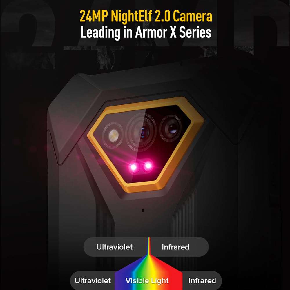 Ulefone Armor X8 (2022) Unlocked Rugged Smartphone Android 11 Octa-core 4GB + 64GB Waterproof Cell Phone, 13MP Triple Rear Camera, 5.7" HD+ Display 5080mAh Battery, Dual SIM 4G Rugged Phone -Black 4