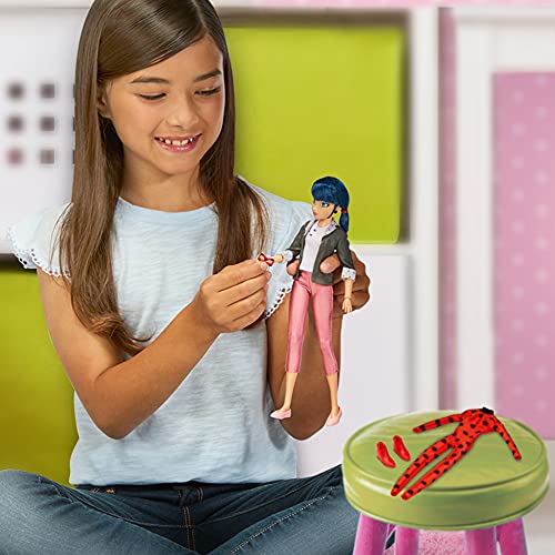 Miraculous Cat Ladybug Superhero Secret Marinette with Ladybug Fashion Outfit by Playmates Toys 6
