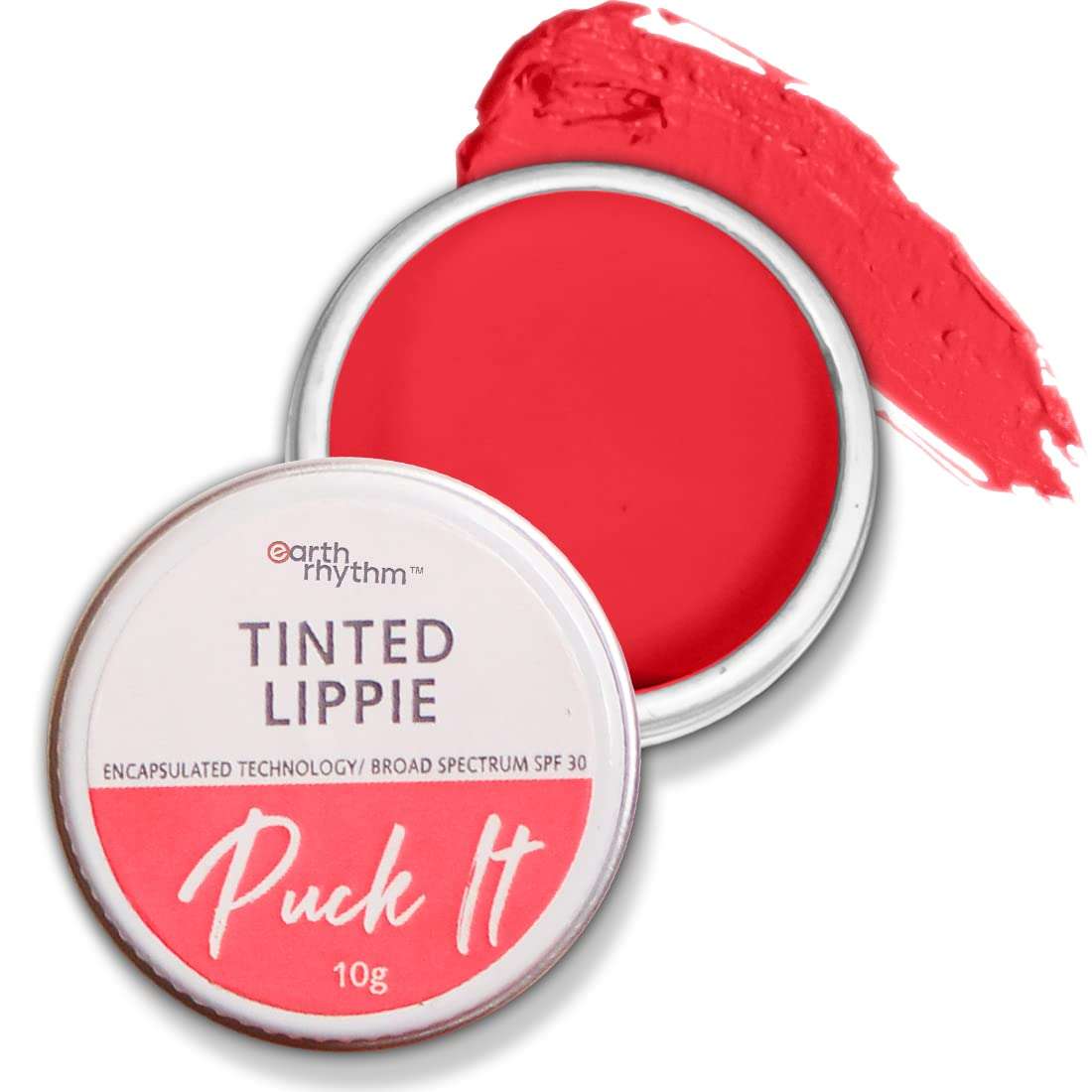 Earth Rhythm Tinted Lip Balm & Cheek Tint with SPF30 - Lady Bug, Nourishes & Hydrates Dry Chapped Lips, Provides UV Protection, with Shea Butter & Almond Oil, Chemical & Paraben free - 10 gm 1