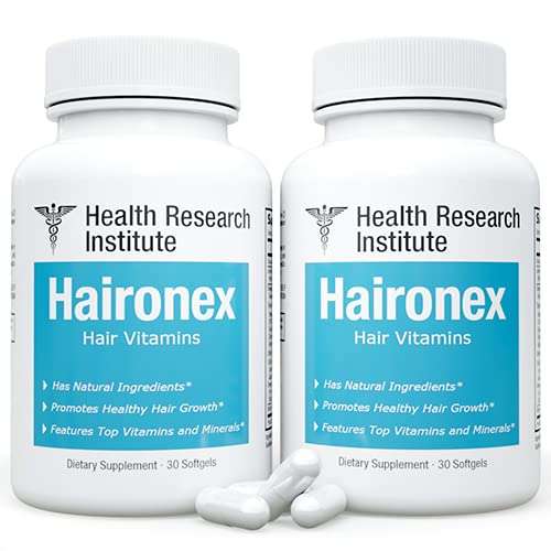 Haironex - All-Natural Formula -Healthy Hair Growth Supplement - 2pck-60 Capsules - Hair Thickness-Luster and Shine-Optimum Nutrient Delivery (2) 1