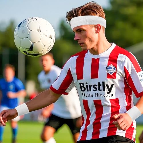 BEACE Sweatbands Sports Wristband for Men & Women -8pcs Moisture Wicking Athletic Cotton Terry Cloth Sweatband for Tennis, Basketball, Running, Gym, Working Out 4