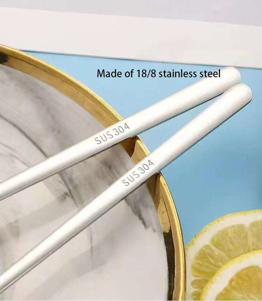 GTJLLY Spoons Silverware Set 5-Pack Korean Spoon,7.7 Inch 18/8 Stainless Steel Table Soup Spoons for Home, Kitchen, or Restaurant Flatware Set, Dishwasher Safe 5