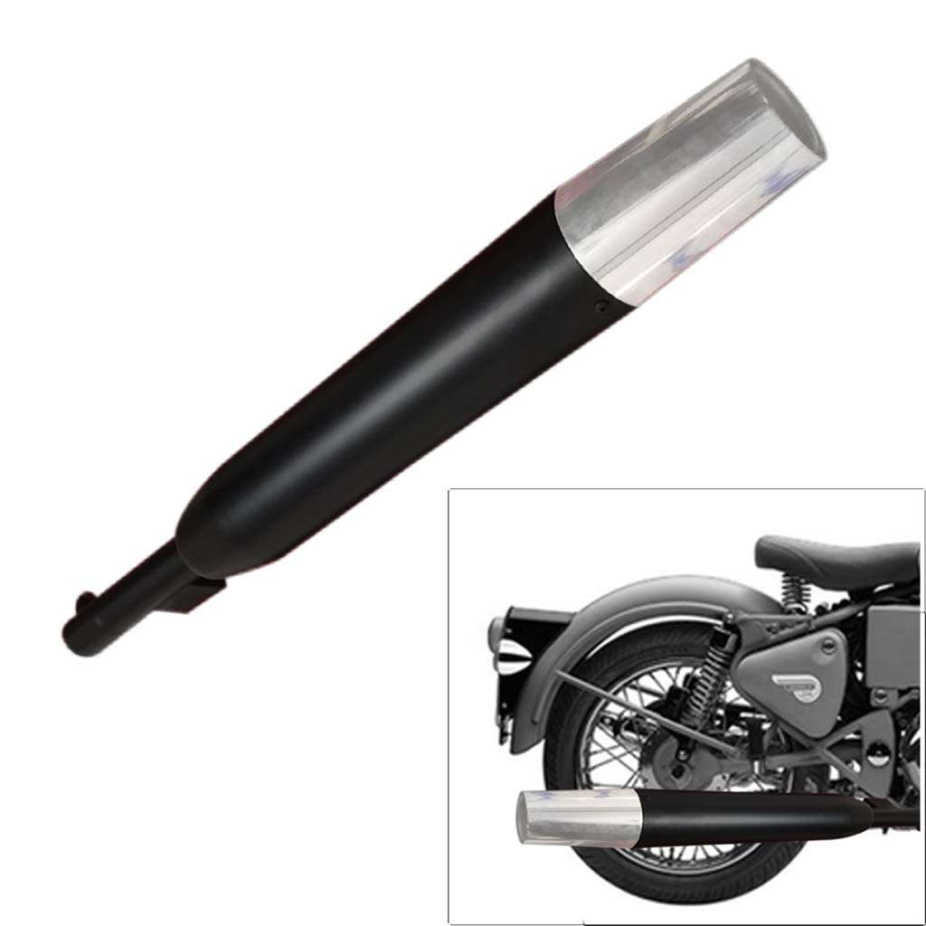OZANGO Bike Silencer Exaust Harley Silencer Glasswool Front Chrome Bullet Exhaust Silencer With Zed Clamp Bush For Royal Enfield Classic Chrome 3