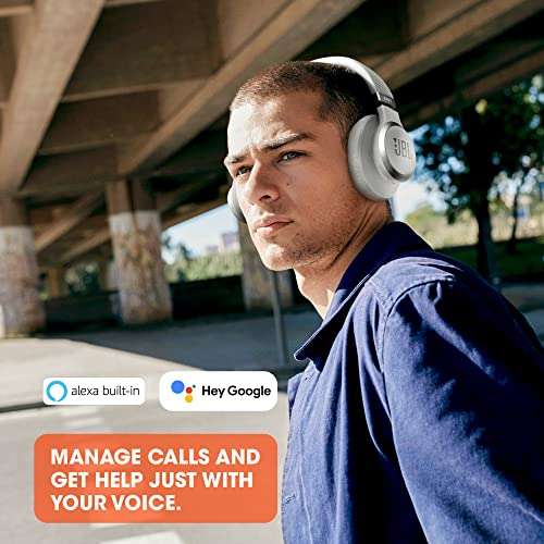 JBL Live 660NC - Wireless Over-ear Noise Cancelling headphones, JBL Signature Sound, Voice Assist, Up to 50Hrs of Battery with Speed Charging, Comfort-fit fabric headband and carrying pouch (Black) 6