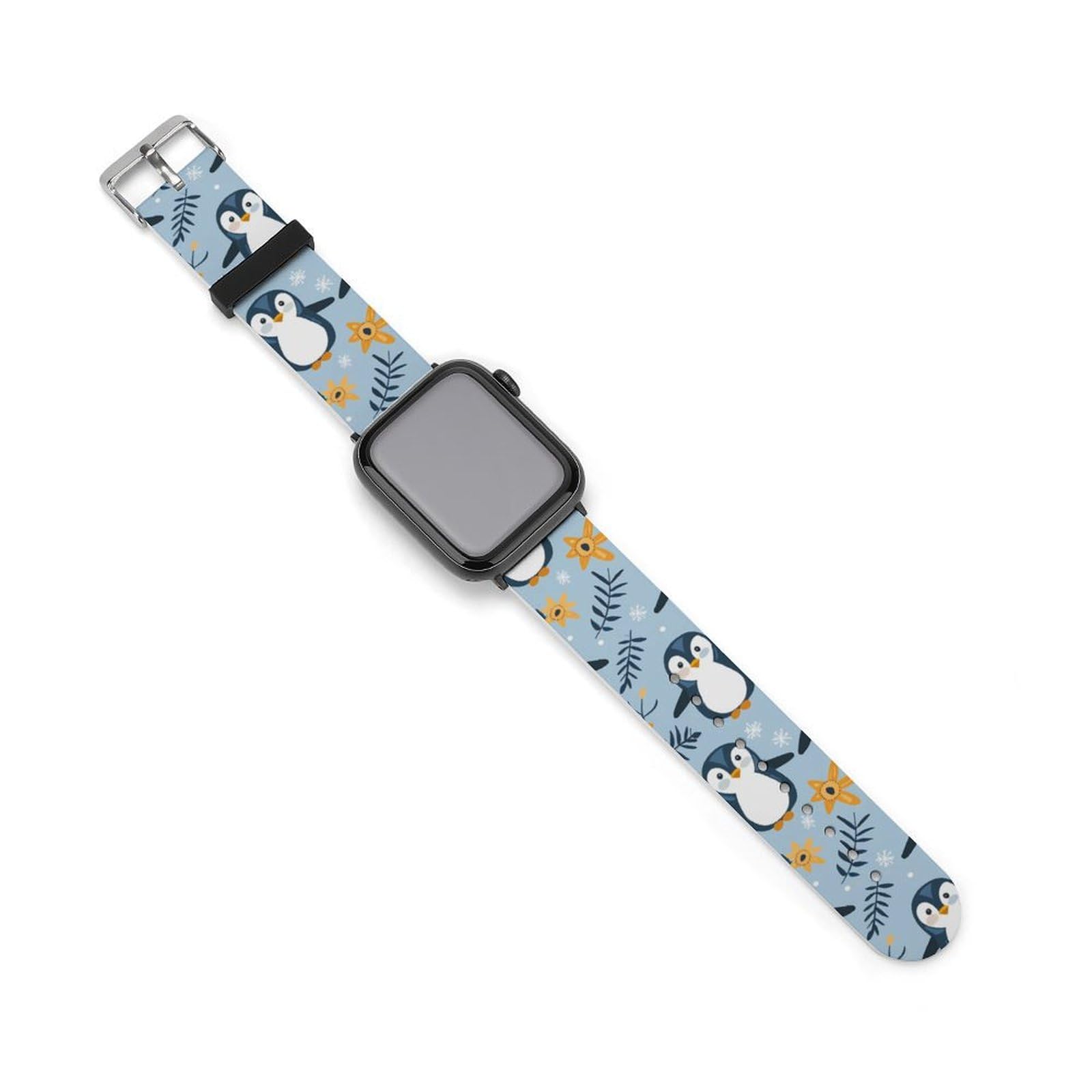 Cute Penguins Silicone Watch Band for Women Men Replacement Watch Strap Wristbands 38mm/40mm 1