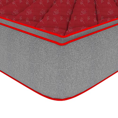 SLEEPSPA by COIRFIT Euphoria Normal Top 6' Inch Single Size Bonell Spring Mattress with 6 Year Warranty | Orthopedic Pro - Doctor Recommended | PU Foam for Better Support & Comfort (78X35X6, RED) 4