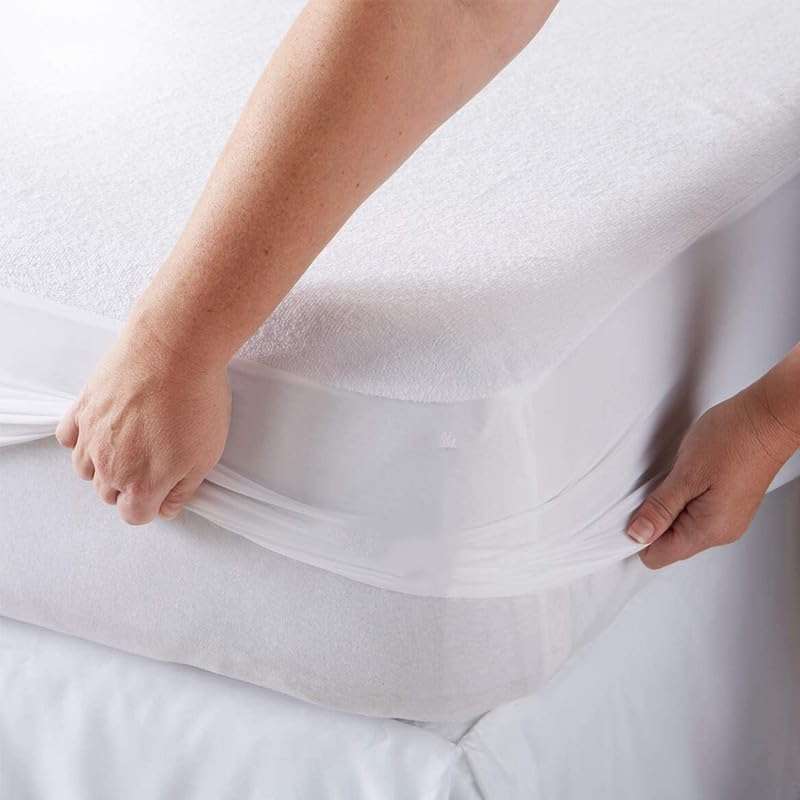 Toddler Crib Bed Protector Waterproof for Baby Mattress Protector Fitted Style Terry Cotton | Water Proof Bed Sheets/Mattress Cover/Dry Sheet/Bed Protector - 52" L x 28" W x 8" H (Inch) White 6