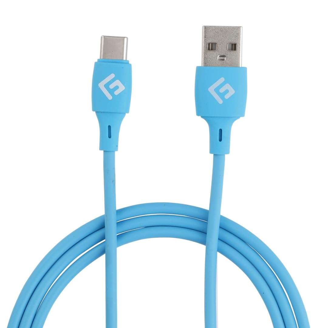 FLOATING GRIP USB C/USB A Charging Cable, 3M/10FT, Type c Fast Charging Cable with Data Sync, Compatible with PlayStation, Xbox & More (Blue) 1