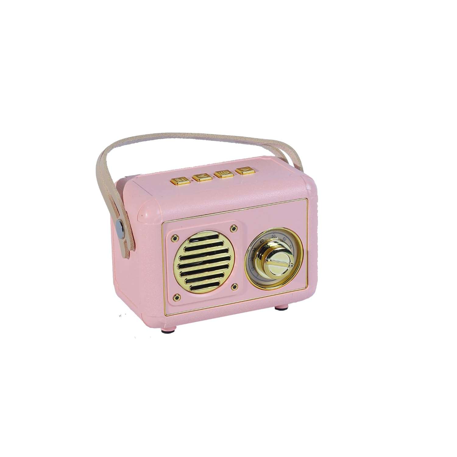 Vintage Radio Retro Bluetooth Speaker,Old Fashioned Classic Style,Enhanced Bass Retro Wireless Vintage Speaker with TF Card Slot,for Travel, Home, Beach, Kitchen - Pink 1