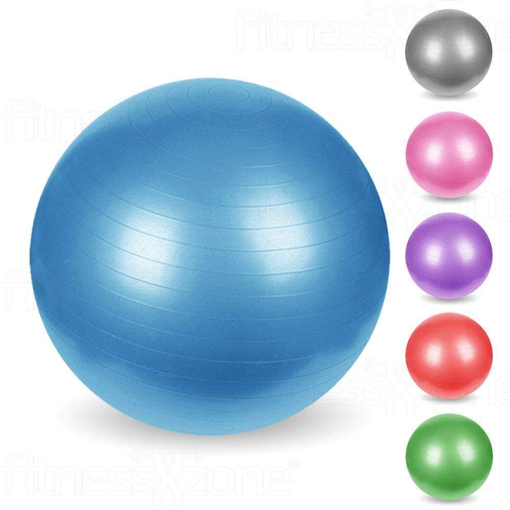 plenzo Gym Ball for Exercise & Fitness Yoga Anti Burst Professional (Multi-Color) 3
