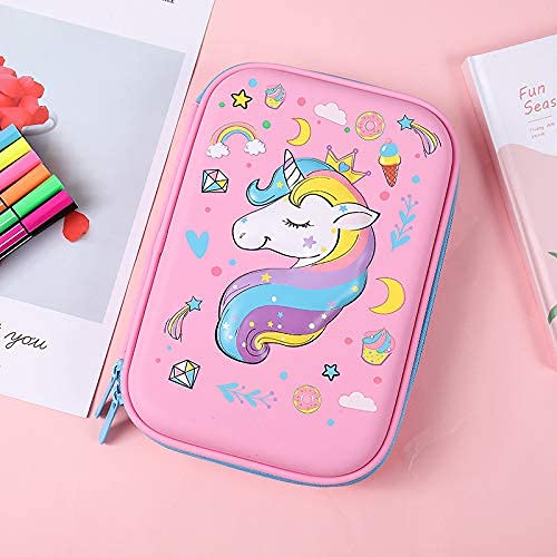 Arishto Unicorn Multipurpose Holographic Pencil Pouch/Case with Filled Sequin Water for Kids (Unicorn Pouch Mixed design's) 3