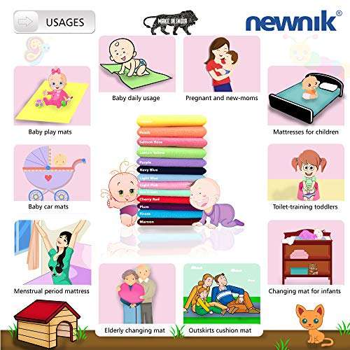 Cozymat Dry Sheet Quick Waterproof Breathable Bed Protector & Crib Sheet (Size: 140cm X 100cm) Sea Green, Large 3