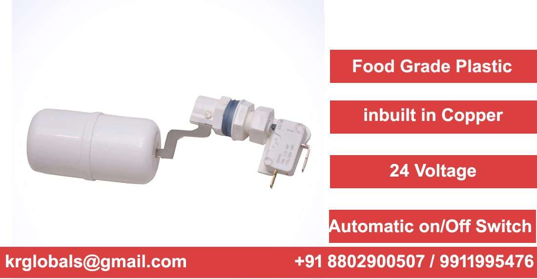 KRPLUS® RO Float Valve Copper Terminal Auto-Cut Off Switch, Water Flow Switch RO Spare Water Level Switch Compatible with Dolphin/Reviva/Hexa And Glance Type Models, White (Pack Of 5) 2