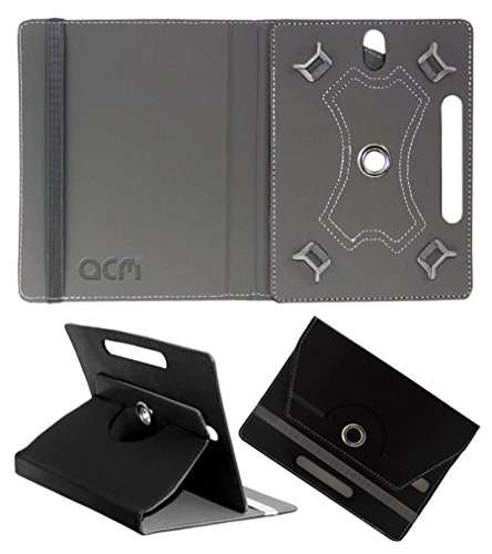 Acm Rotating 360 Leather Flip Case Compatible with Micromax Funbook Ultra Hd P580i Cover Stand Light Pink 2