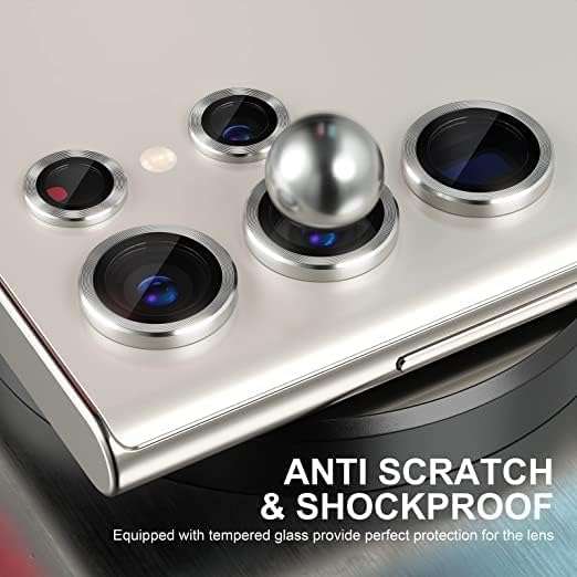 DD SON Back Camera Lens Protector Tempered Glass For Samsung Galaxy S23 Ultra (Silver) | Case Friendly with Edge to Edge Coverage and Easy Installation Kit, Pack of 1 6