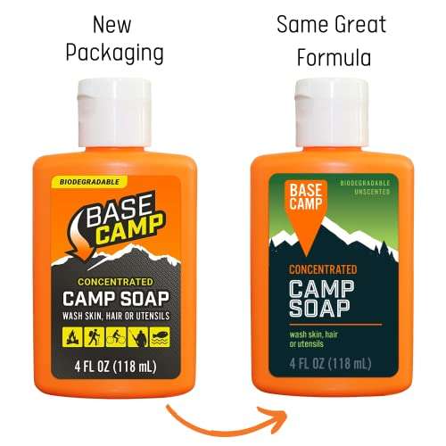 Dead Down Wind Base Camp Biodegradable Camp Soap | 4 Oz Bottle | Multipurpose Environmentally Safe Concentrated Cleaner | Use as a Body Wash or Dish Soap | All Natural Hunting & Camping Soap Orange 2