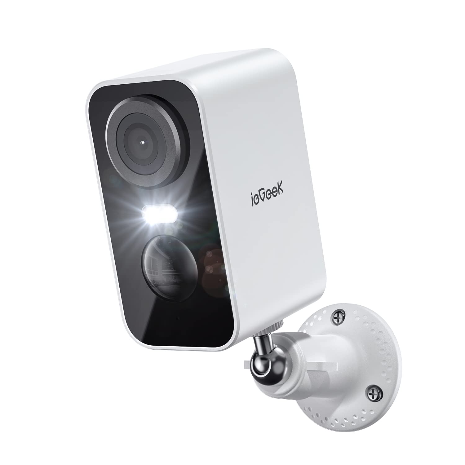 ieGeek Security Cameras Wireless Outdoor, 2K 3MP Battery Powered WiFi Security Camera with Spotlight & Siren Alarm, 2-Way Audio, Color Night Vision, AI Detection for Home Security, Works with Alexa 2
