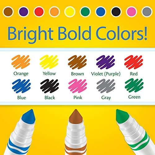 Crayola Broad Line Markers Bulk, 12 Marker Packs with 10 Colors 3