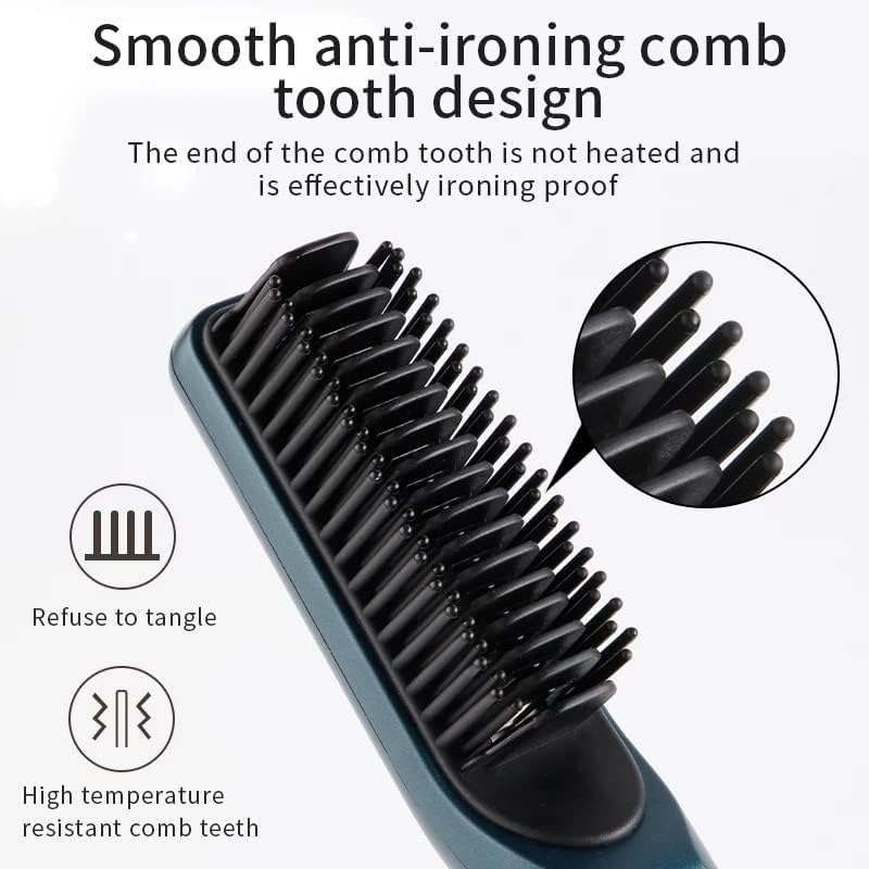 NANZU Heating Straight Hair Brush Fast Styling Portable Hair Flat Irons Straightening Comb USB Rechargebattery 3