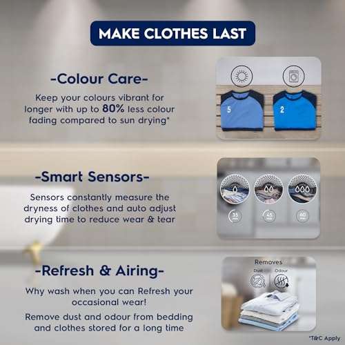 Electrolux 8.5kg Fully Automatic Front Load Venting Dryer, Scandinavian Design with Reverse Tumbling, Smart Sensors, Colour Care Function, White, UltimateCare 300, EDV854J3WB 3