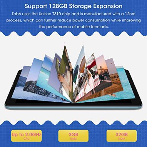 Blackview Tablet 8 inch Android Tablet, Tab6 Android 11 Tablet, 2.0GHz Quad-Core Processor, 3GB RAM 32GB ROM Gaming Tablet, 1280×800 HD IPS Display, 5580mAh Battery, 2.4G+5G Dual WiFi Bluetooth 5.0 4