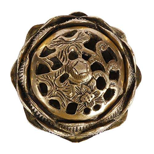 Artvarko™ Brass Incense Burner Loban Dani Holder Brass Dhoop Dani Aarti Brass Loban dhoop Dani/Dhoop Dani Burner for Home Office Temple God Puja (3x3x2.5 Inches) 5