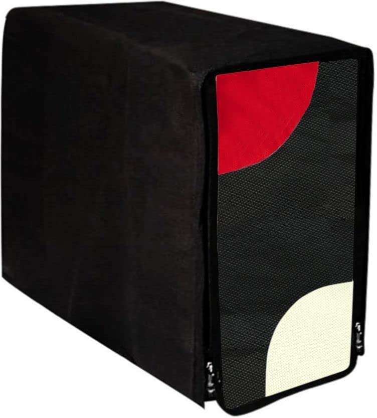 GUTSAV SALES 22" Dust Cover Set - Desktop, Keyboard, CPU (Black, Water Resistant, Non Woven & PVC) 4