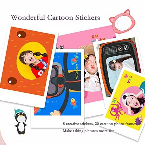 SLSFJLKJ Video Camera for Children with Fun Games, Kids Digital Camera with Special Effects, Rechargeable Battery, Ideal for Boys and Girls Age 3 4 5 6 7 8 9 10 Year Old (Blue Cat 8G) 4