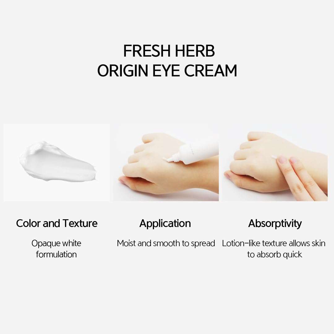NACIFIC Fresh Herb Origin Eye Cream 1.01fl.oz 30ml for Wrinkles, Dark Circles & Puffiness – Hypoallergenic Korean Skincare with Niacinamide – Moisturizing & Brightening Eye, Mouth & Neck Cream 6
